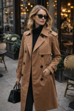 Camel Klasik Trençkot - Görsel 5