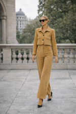 Camel Süet Görünümlü Ceket Pantolon Takım - Görsel 6