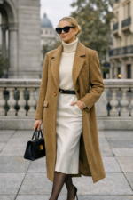 Camel Uzun Kaşe Kaban