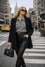 Kazayağı Desenli Fermuarlı Gömlek - Görsel 2