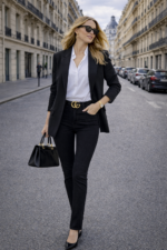 Yüksek Bel Skinny Siyah Jean Pantolon - Görsel 3