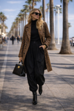 Yüksek Bel Jogger Kesim Siyah Kumaş Pantolon