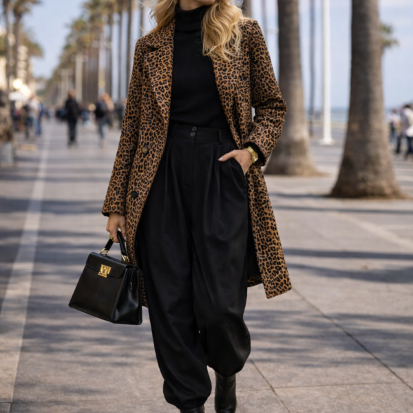 Yüksek Bel Jogger Kesim Siyah Kumaş Pantolon