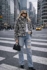 Açık Mavi Yırtık Detaylı Mom Jean