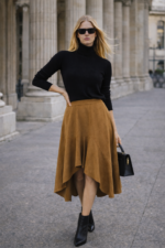 Tarçın Asimetrik Midi Etek