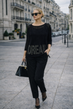 Dream Yazı Detaylı Siyah Triko Bluz - Görsel 2